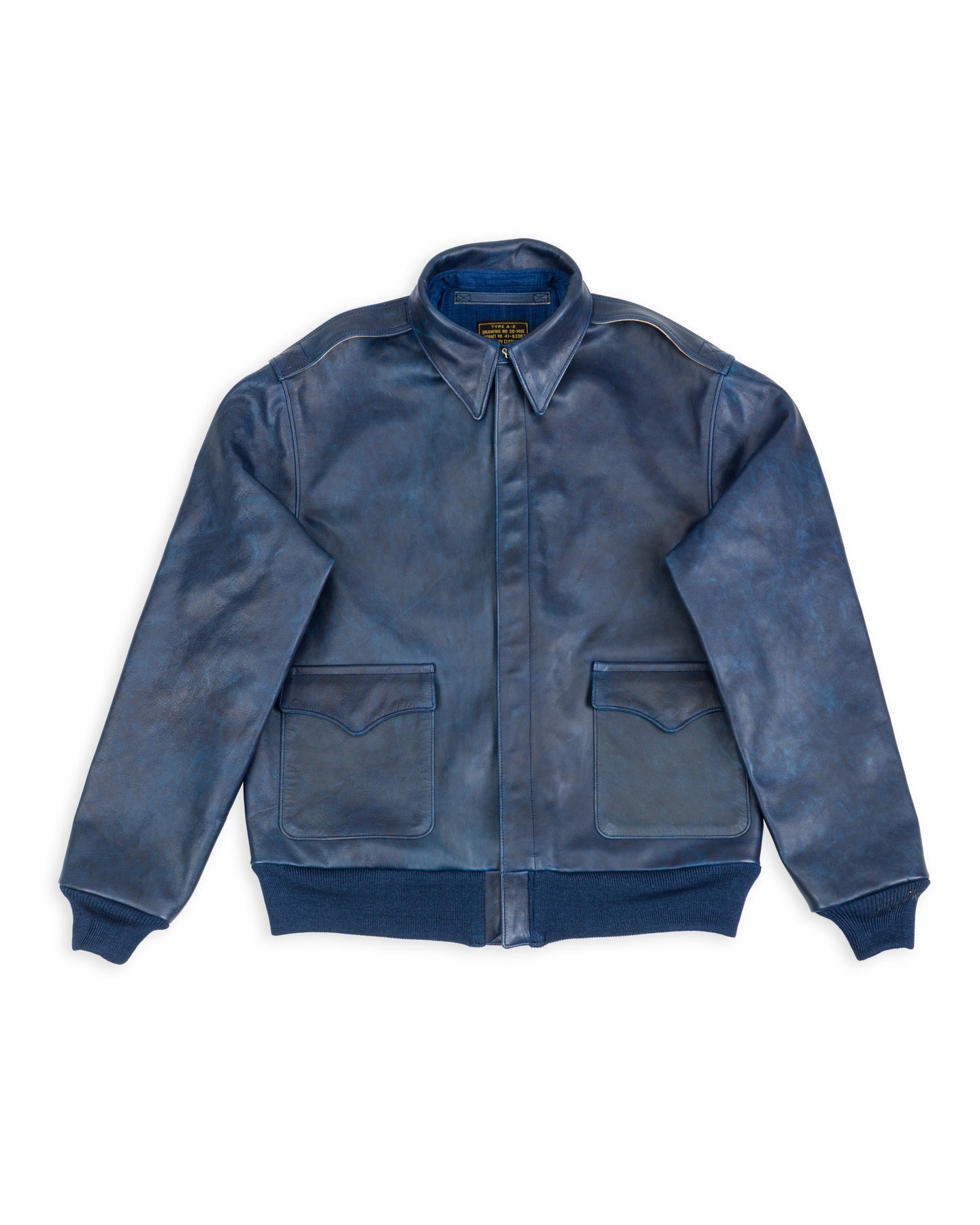 The Real McCoy's Type A-2 Leather Jacket - Indigo Dyed - Standard & Strange