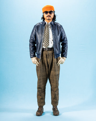 The Real McCoy's Type A-2 Leather Jacket - Indigo Dyed - Standard & Strange