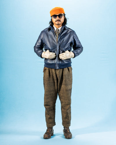 The Real McCoy's Type A-2 Leather Jacket - Indigo Dyed - Standard & Strange