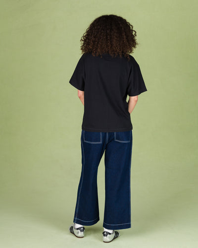 W'Menswear Bowl Tee - Black Cotton/Hemp - Standard & Strange