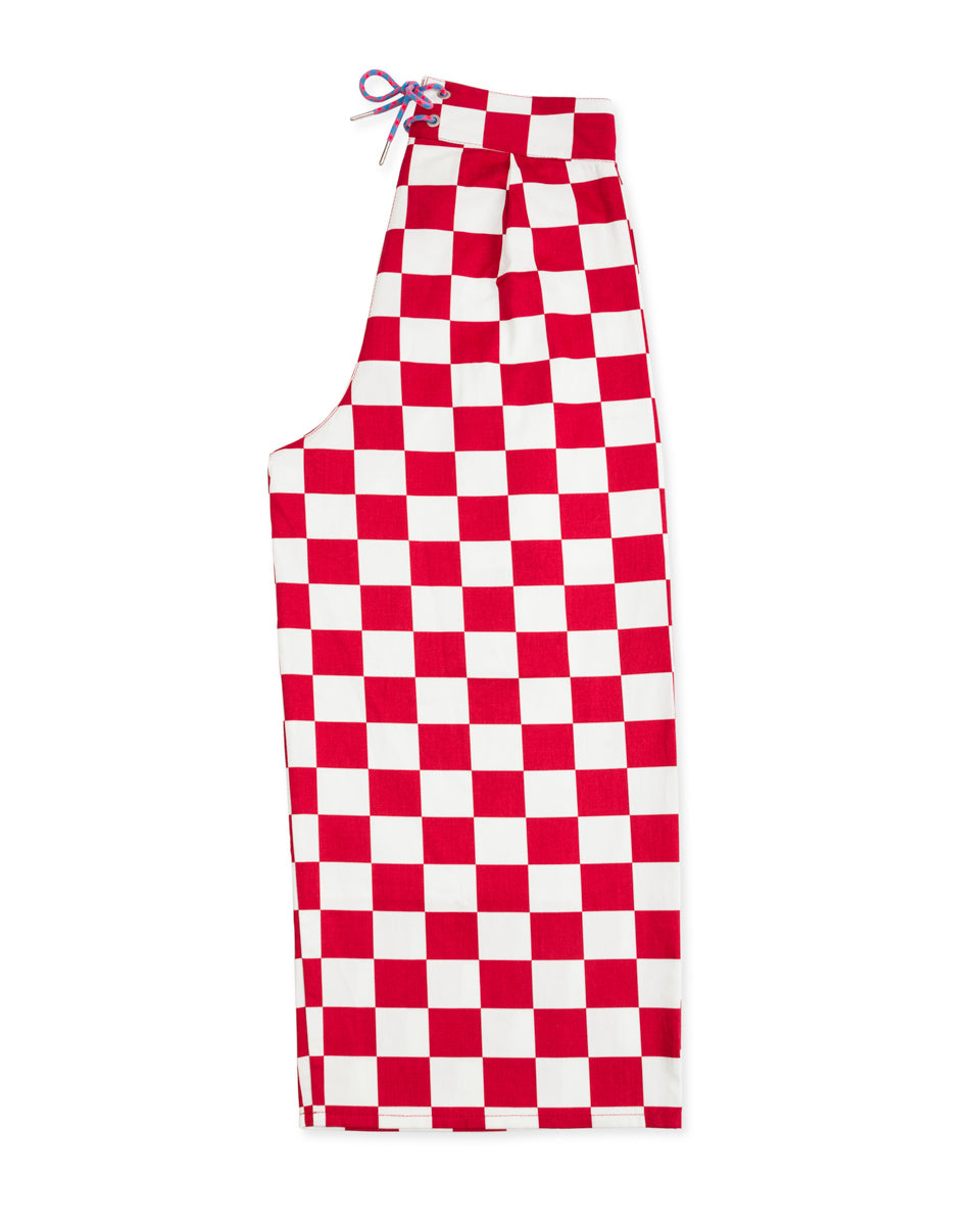 W'Menswear Burnout Pants - Red Check - Standard & Strange