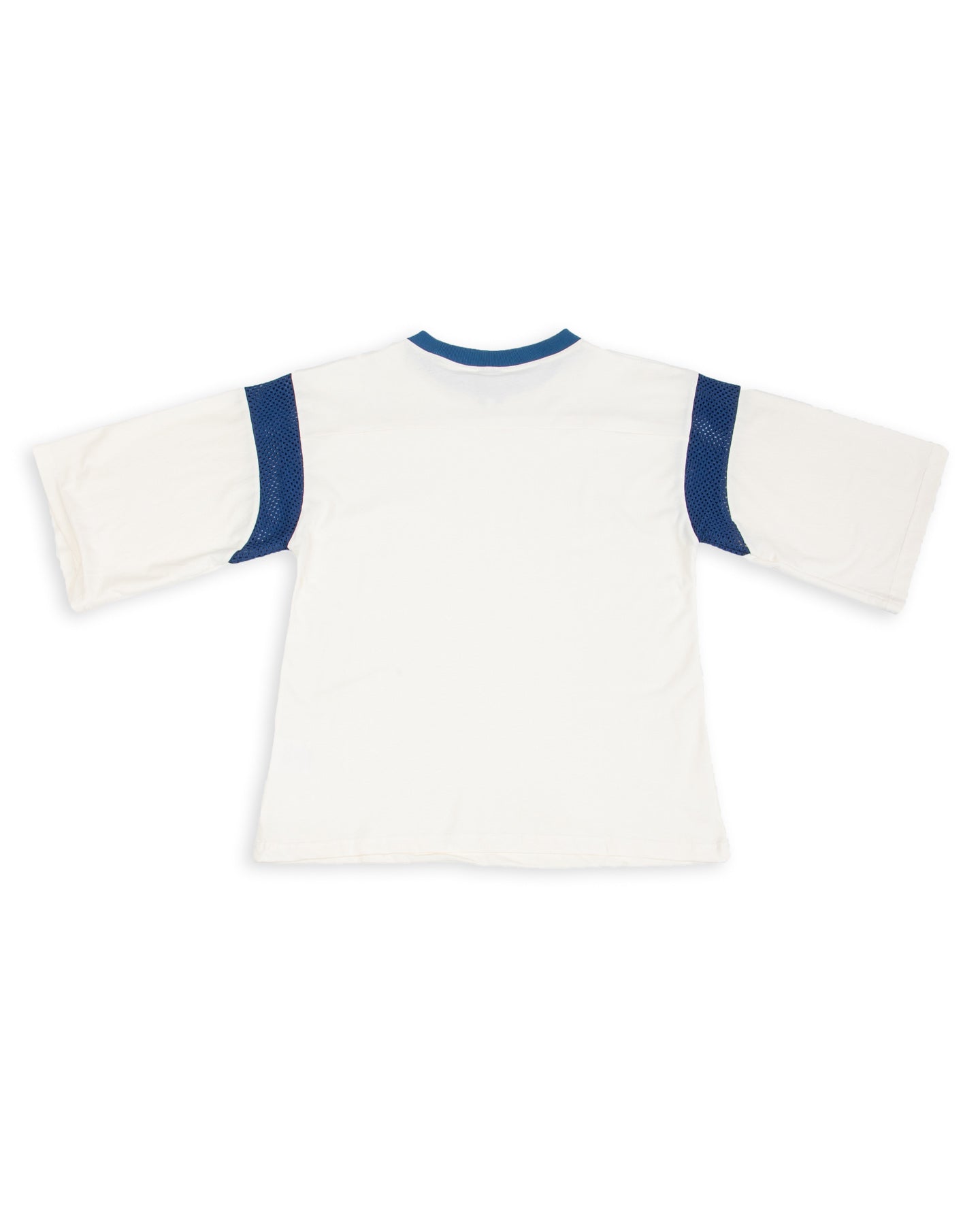 W'Menswear Football Tee - Off-White/Indigo Cotton/Hemp - Standard & Strange