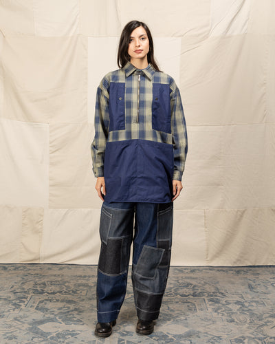 W'Menswear Mechanical Aid Shirt - Indigo Check - Standard & Strange