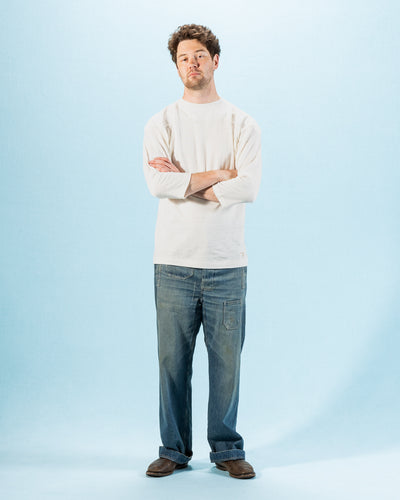 Warehouse Three Quarter Football Shirt - Off White - Standard & Strange