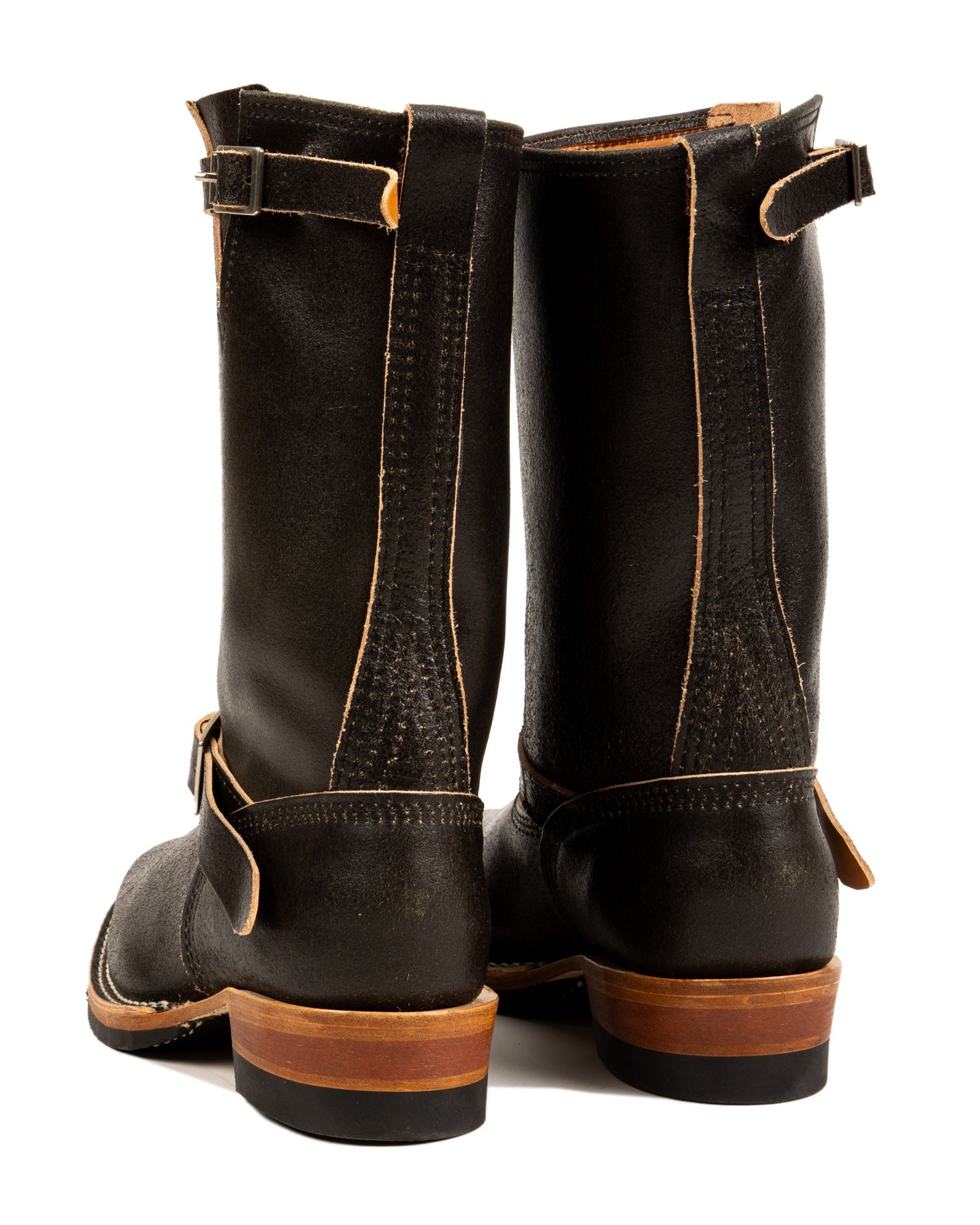 Wesco S&S x Wesco Quick Striker Engineer Boot - Olive Waxed Flesh - Standard & Strange