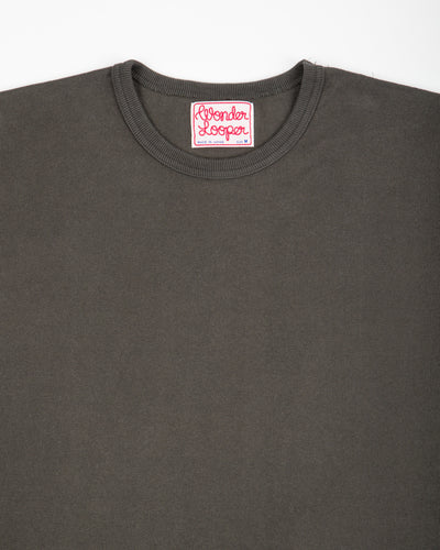 Wonder Looper Double Heavyweight Crewneck T-shirt - Sumi Black - Standard & Strange