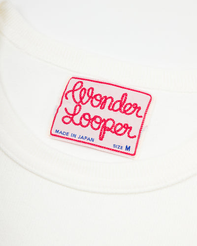 Wonder Looper Double Heavyweight Crewneck T-shirt - White - Standard & Strange