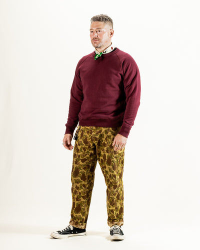 Wonder Looper Super Looper French Terry Pullover Crewneck - Burgundy - Standard & Strange