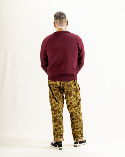 Wonder Looper Super Looper French Terry Pullover Crewneck - Burgundy - Standard & Strange