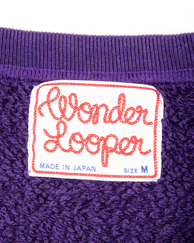 Wonder Looper Super Looper French Terry Pullover Crewneck - Purple - Standard & Strange