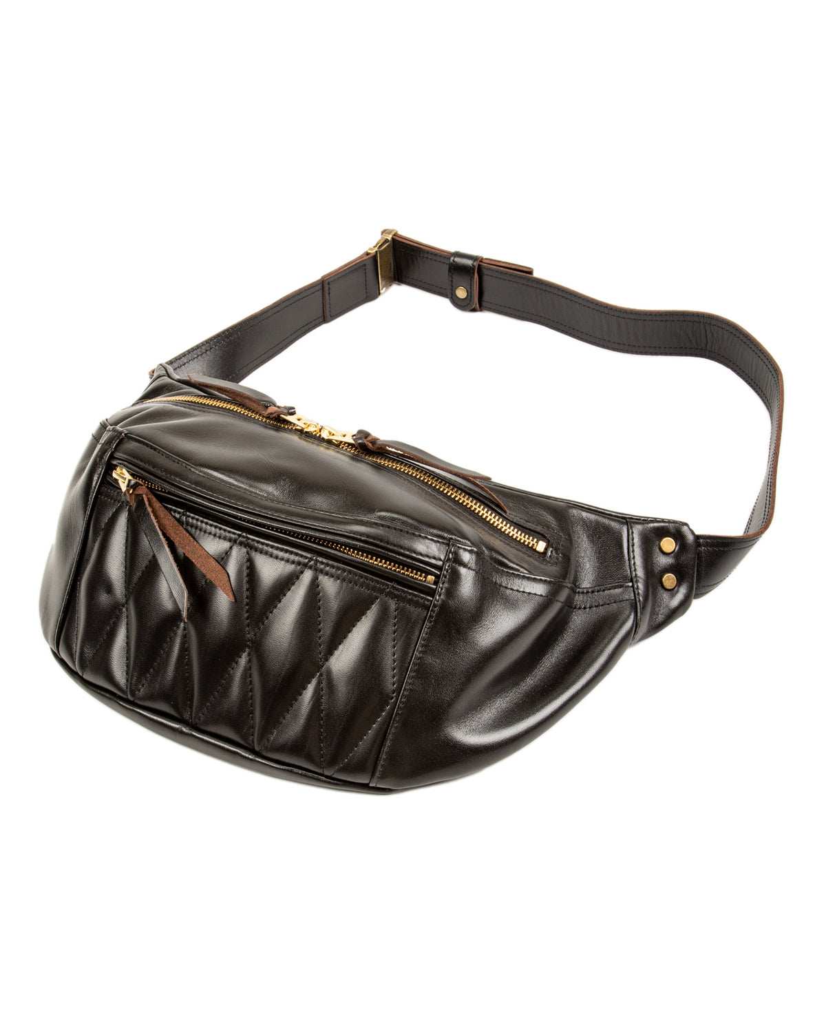 Horsehide Waist Bag - Black (BG-09)