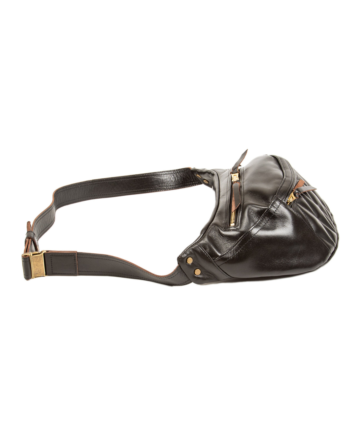 Horsehide Waist Bag - Black (BG-09)