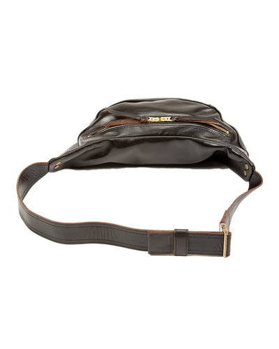 Horsehide Waist Bag - Black (BG-09)