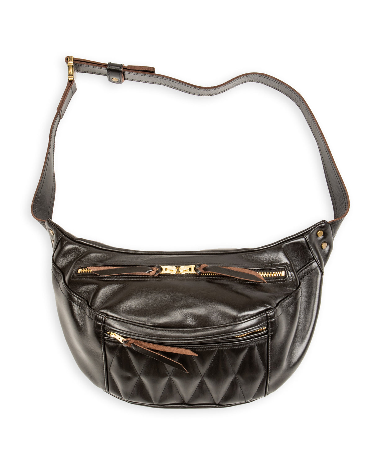 Horsehide Waist Bag - Black (BG-09)
