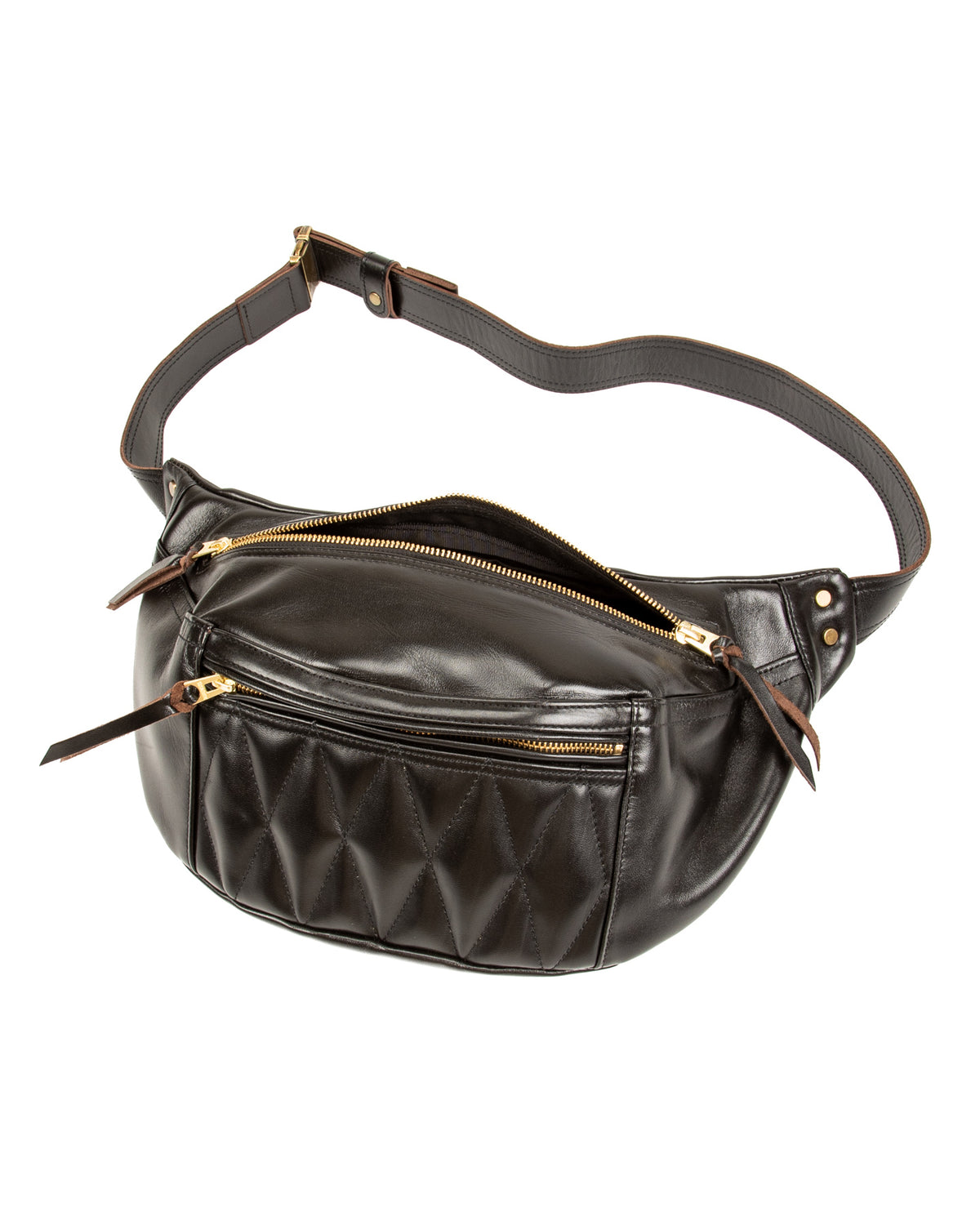 Horsehide Waist Bag - Black (BG-09)
