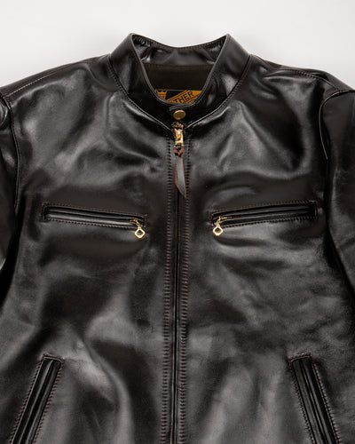 Y'2 Leather Lightweight Vintage Horsehide Single Riders Jacket (PR-64) - Black - Standard & Strange