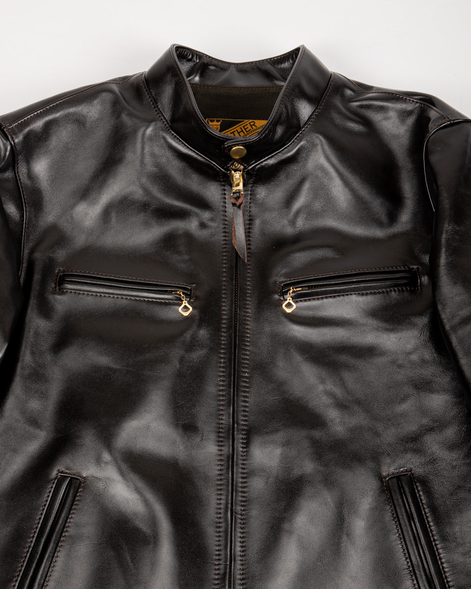 Y'2 Leather Lightweight Vintage Horsehide Single Riders Jacket (PR-64) - Black - Standard & Strange