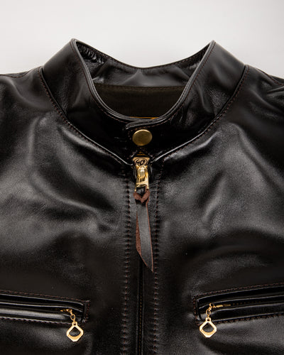 Y'2 Leather Lightweight Vintage Horsehide Single Riders Jacket (PR-64) - Black - Standard & Strange