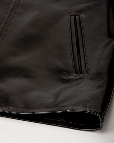Y'2 Leather Lightweight Vintage Horsehide Single Riders Jacket (PR-64) - Black - Standard & Strange