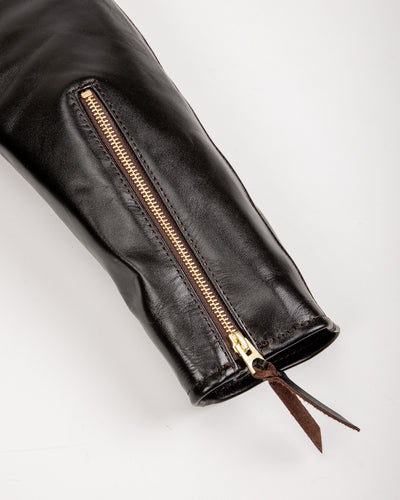 Y'2 Leather Lightweight Vintage Horsehide Single Riders Jacket (PR-64) - Black - Standard & Strange