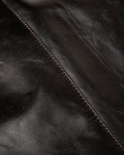 Y'2 Leather Lightweight Vintage Horsehide Single Riders Jacket (PR-64) - Black - Standard & Strange