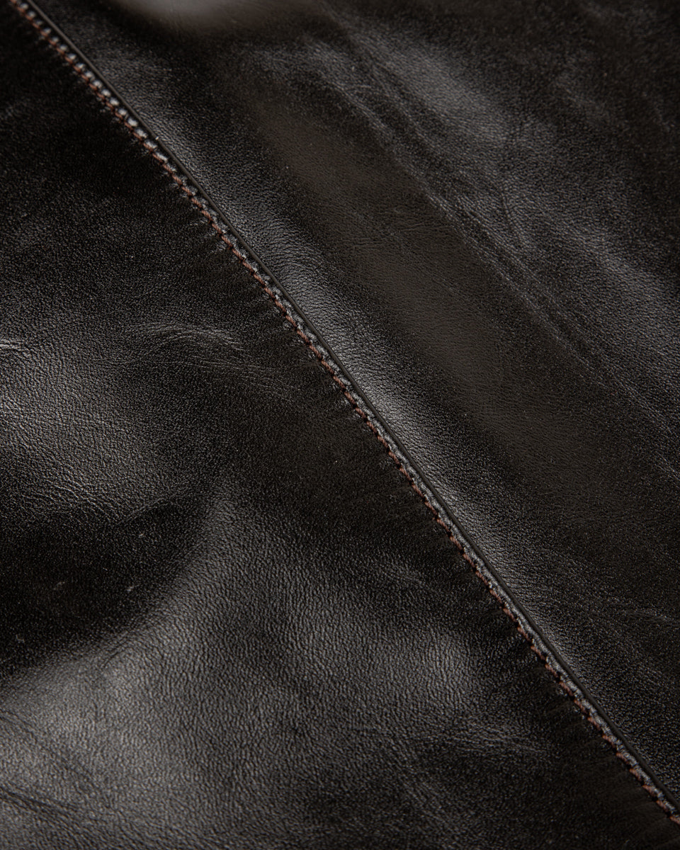 Y'2 Leather Lightweight Vintage Horsehide Single Riders Jacket (PR-64) - Black - Standard & Strange