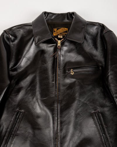 Y'2 Leather Lightweight Vintage Horsehide Single Riders Jacket (PR-65) - Black - Standard & Strange