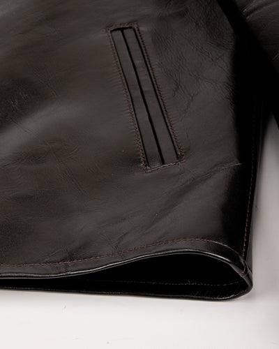 Y'2 Leather Lightweight Vintage Horsehide Single Riders Jacket (PR-65) - Black - Standard & Strange