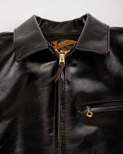 Y'2 Leather Lightweight Vintage Horsehide Single Riders Jacket (PR-65) - Black - Standard & Strange