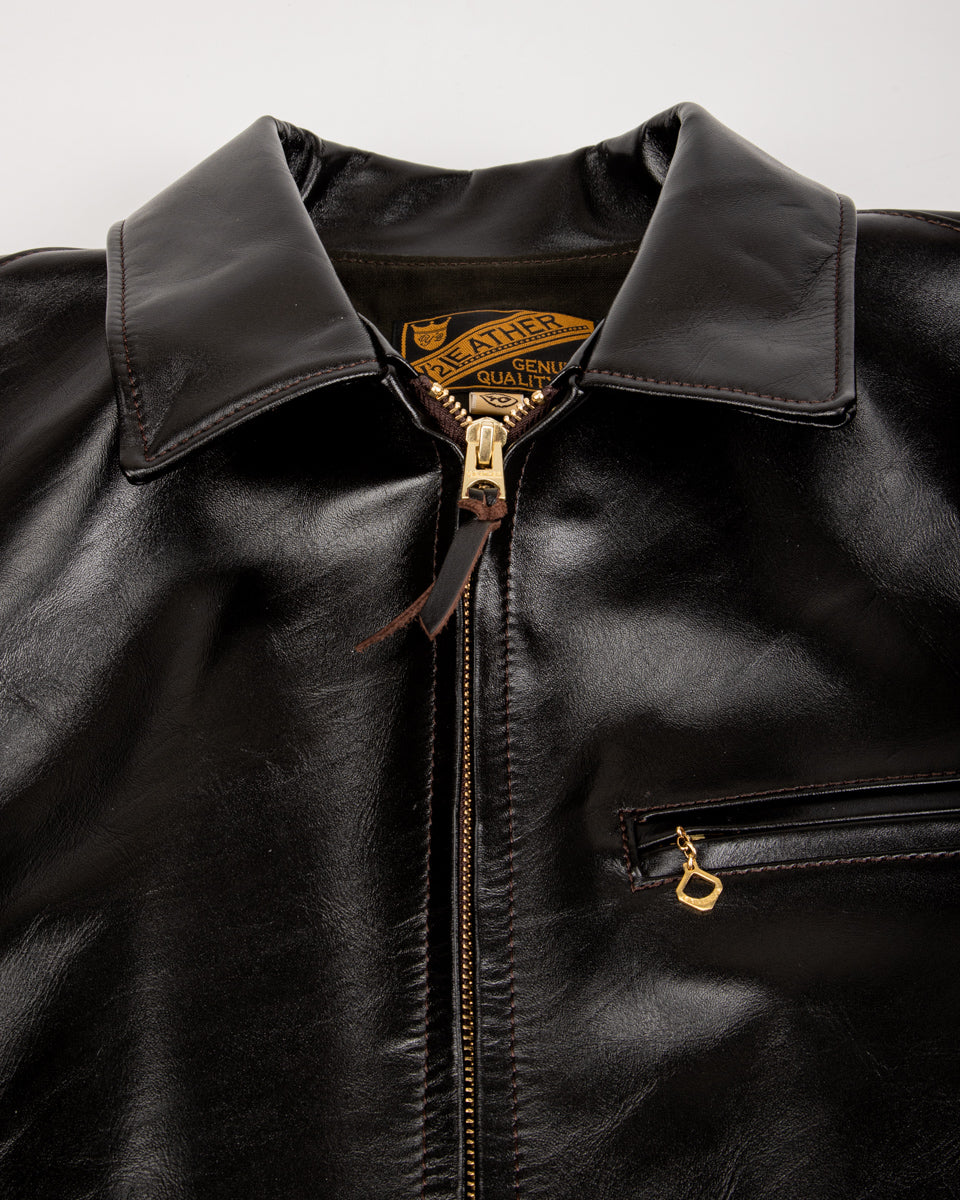Y'2 Leather Lightweight Vintage Horsehide Single Riders Jacket (PR-65) - Black - Standard & Strange