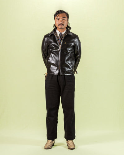Y'2 Leather Lightweight Vintage Horsehide Single Riders Jacket (PR-65) - Black - Standard & Strange