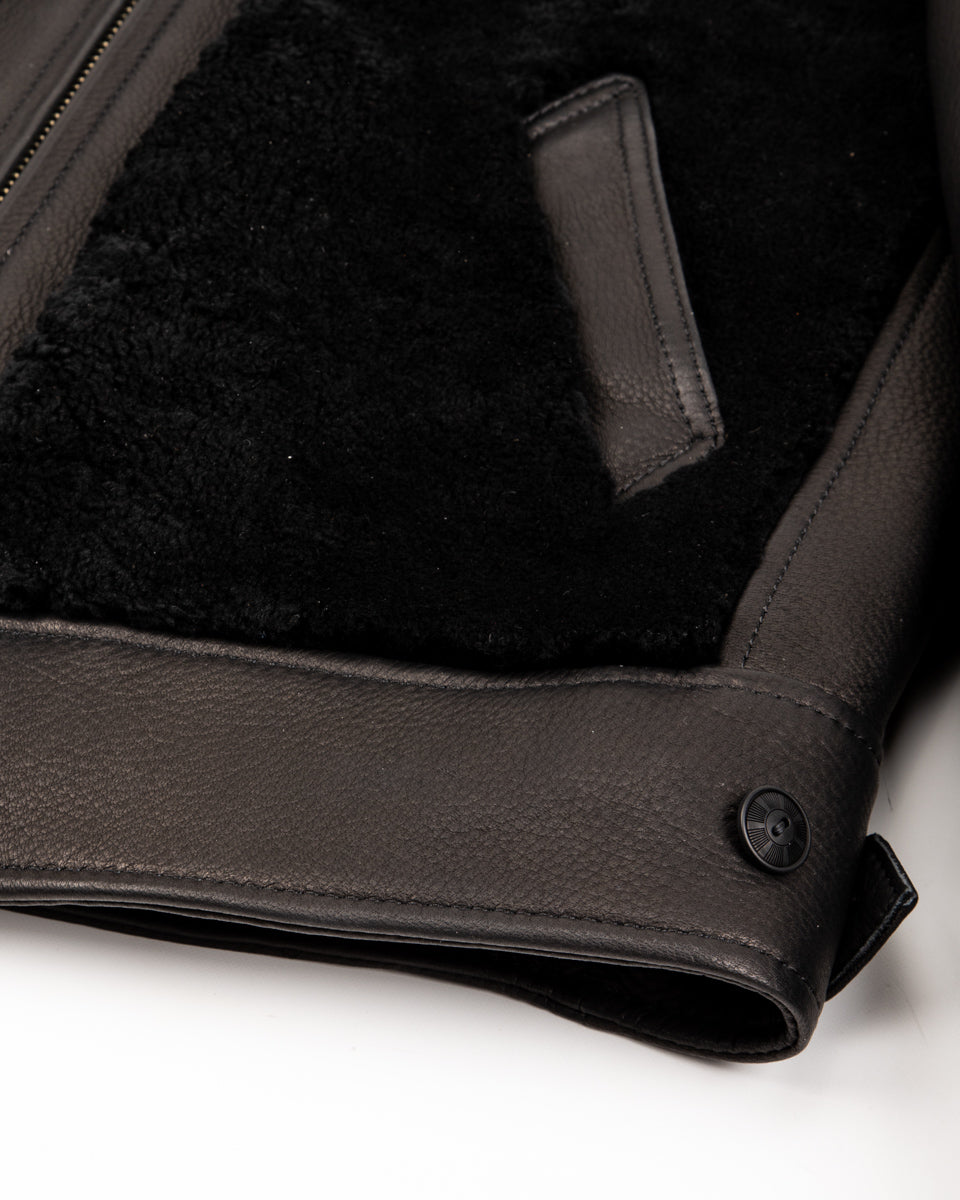 Y'2 Leather Limited Deerskin Grizzly Jacket (Y2-10-SP) - Black - Standard & Strange