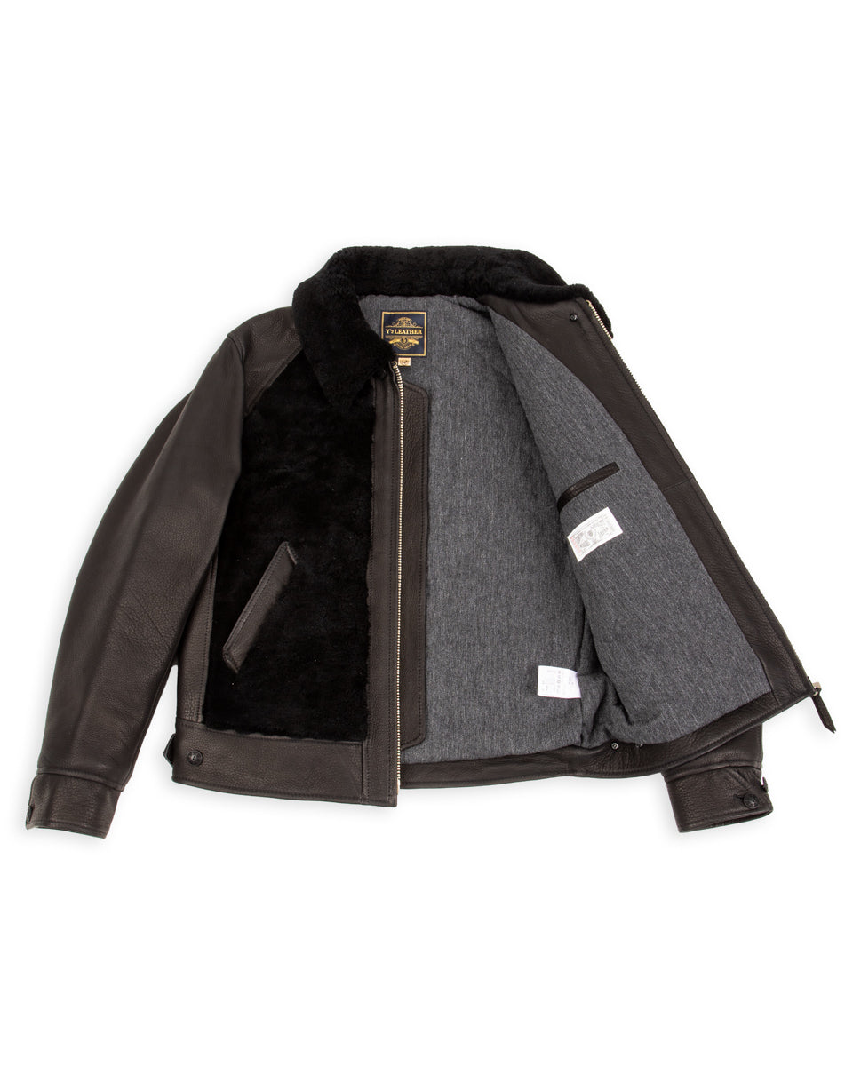 Y'2 Leather Limited Deerskin Grizzly Jacket (Y2-10-SP) - Black - Standard & Strange