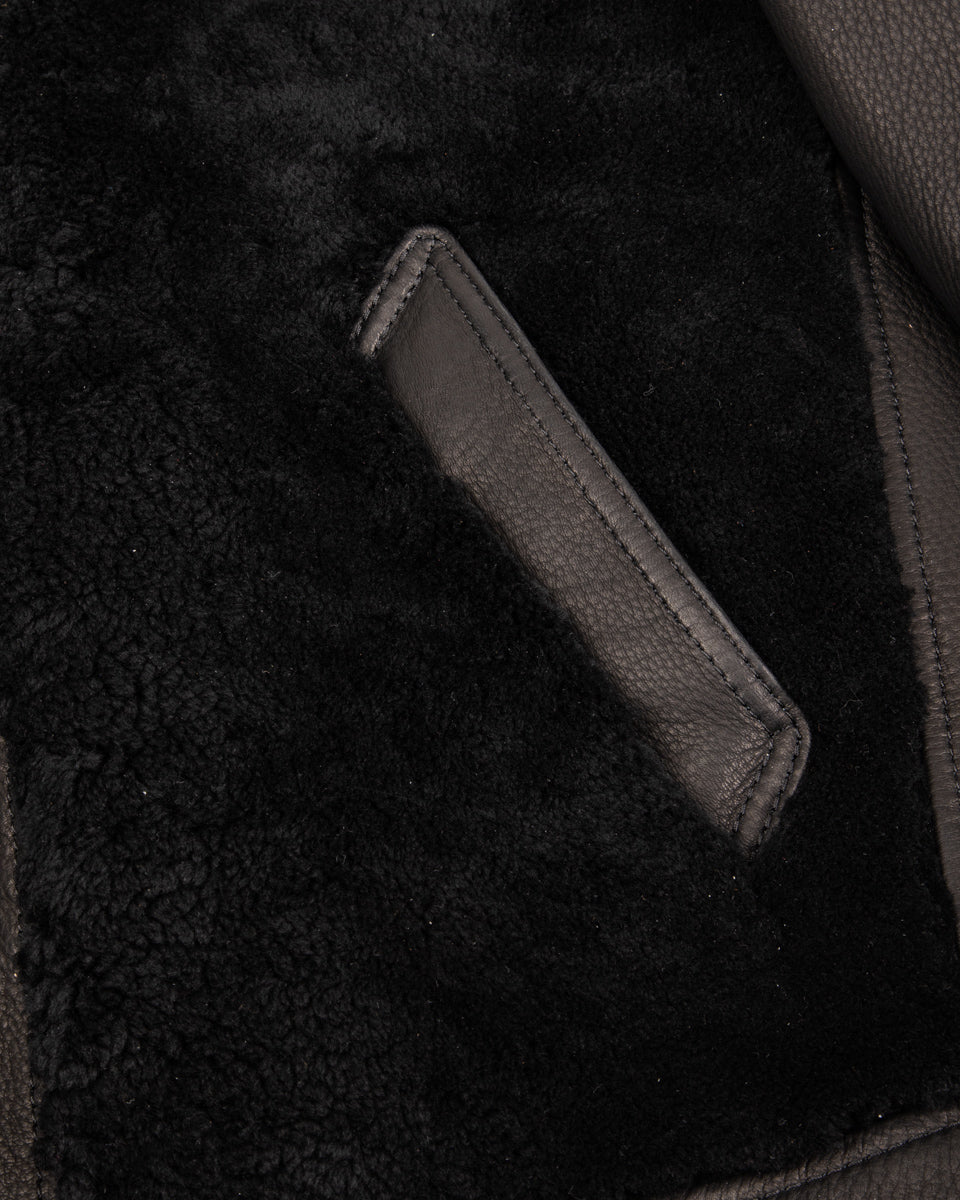 Y'2 Leather Limited Deerskin Grizzly Jacket (Y2-10-SP) - Black - Standard & Strange