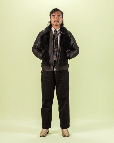Y'2 Leather Limited Deerskin Grizzly Jacket (Y2-10-SP) - Black - Standard & Strange