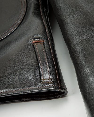 Y'2 Leather Vintage Horse D-Pocket Double Riders Jacket (HR-55) - Black - Standard & Strange