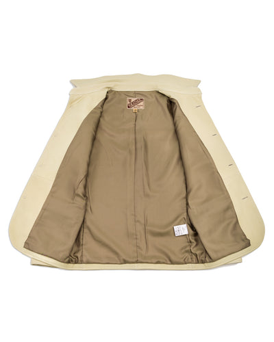 Y'2 Leather Deerskin Rounded Hem Car Coat (DC-76-C Spring Edition) - Cream - Standard & Strange