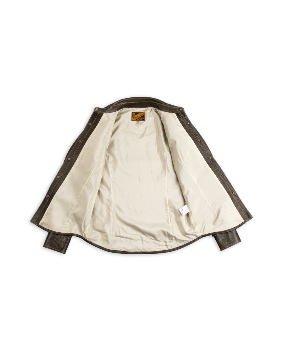 Y'2 Leather Steer Oil Western Shirt - Olive (SS-13) - Standard & Strange