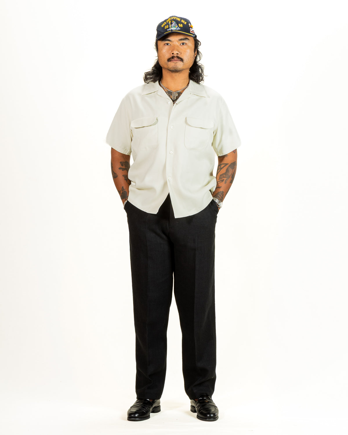 Attractions Flap Pocket Rayon S/S Shirt - Natural - Standard & Strange
