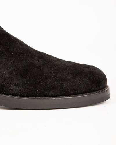 Suede Engineer Boot - Black