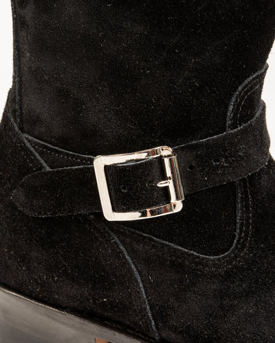 Suede Engineer Boot - Black