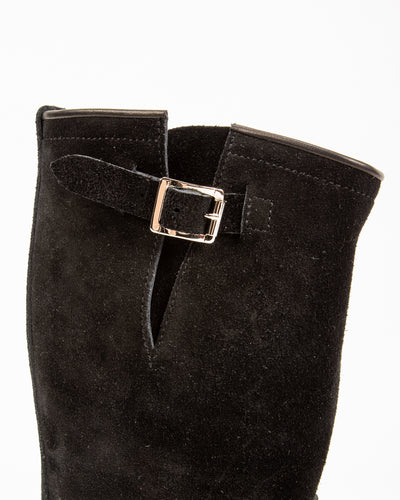Suede Engineer Boot - Black