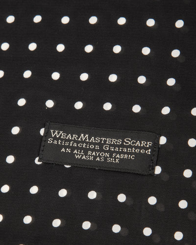 Attractions Wearmasters Rayon Scarf - Black Dot - Standard & Strange