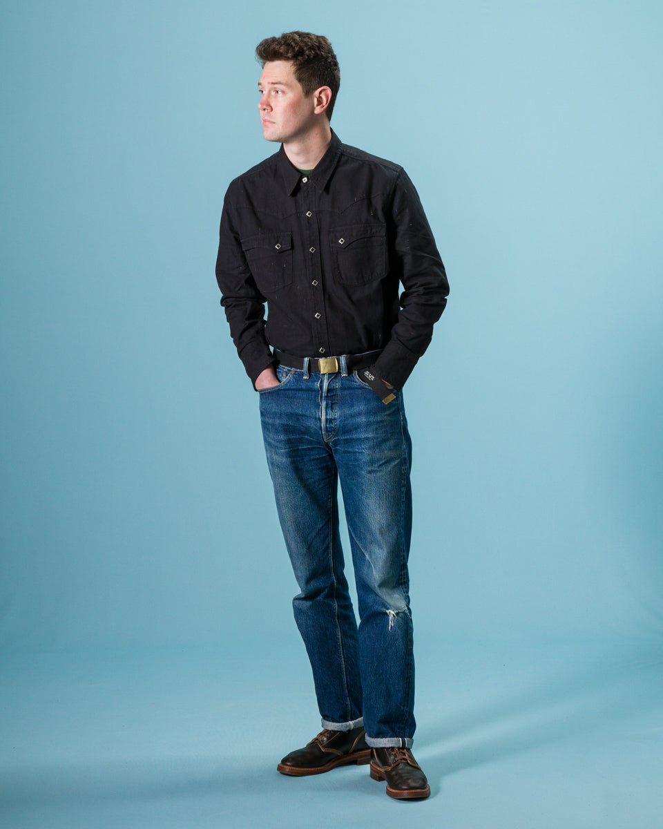 Freenote Calico Western Shirt - 9oz Black Ripstop - Standard & Strange