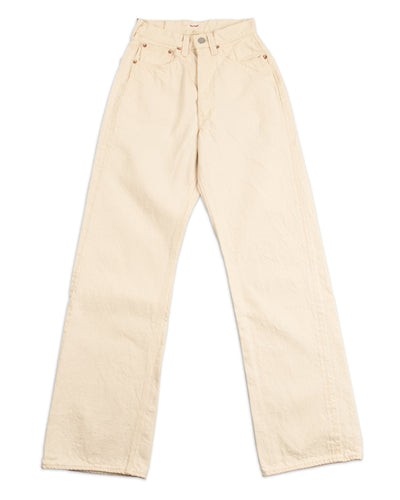 Fullcount 0107EC - Womens' Wide Straight "Monroe" - Ecru Denim - Standard & Strange