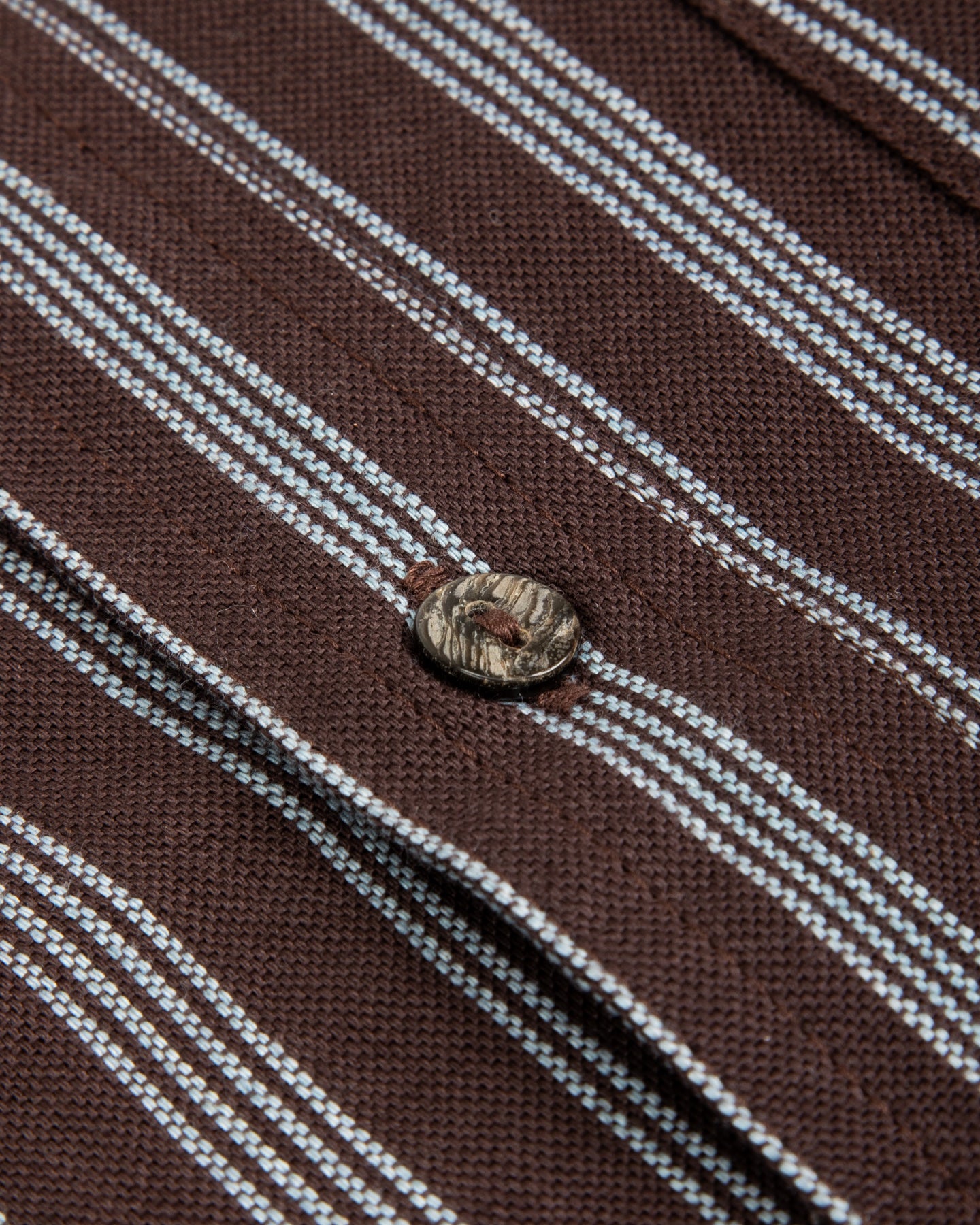 Brook L/S Shirt - Handwoven Plum/Indigo Kala Cotton Variegated Stripe