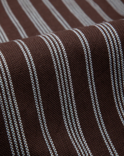Brook L/S Shirt - Handwoven Plum/Indigo Kala Cotton Variegated Stripe