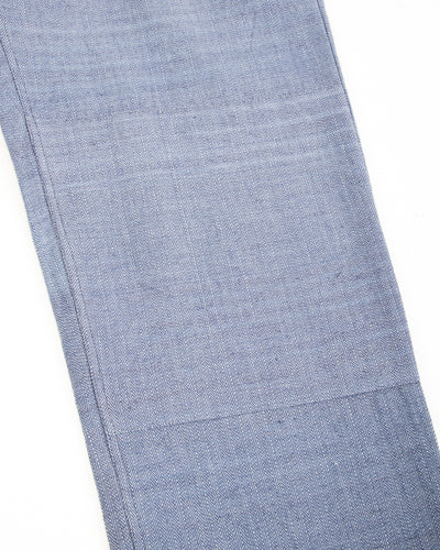 Isaac Pant - Handwoven French Blue/Indigo Military Herringbone