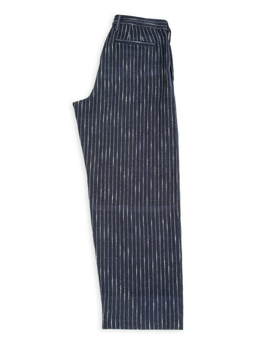 Shakoor Pant - Handwoven Dark Indigo/Ecru Ticking Stripe
