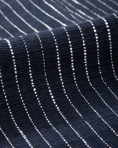 Shakoor Pant - Handwoven Dark Indigo/Ecru Ticking Stripe